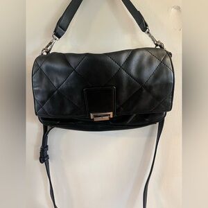 Elegant Black Quilted Shoulder Bag